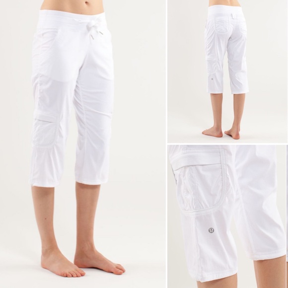 lululemon athletica Pants - Lululemon White Dance Studio Cargo Crops 4